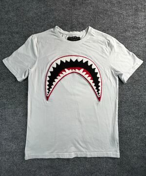 Eternity BC/AD Shark Mouth Chenille Graphic T-Shirt White Men's M